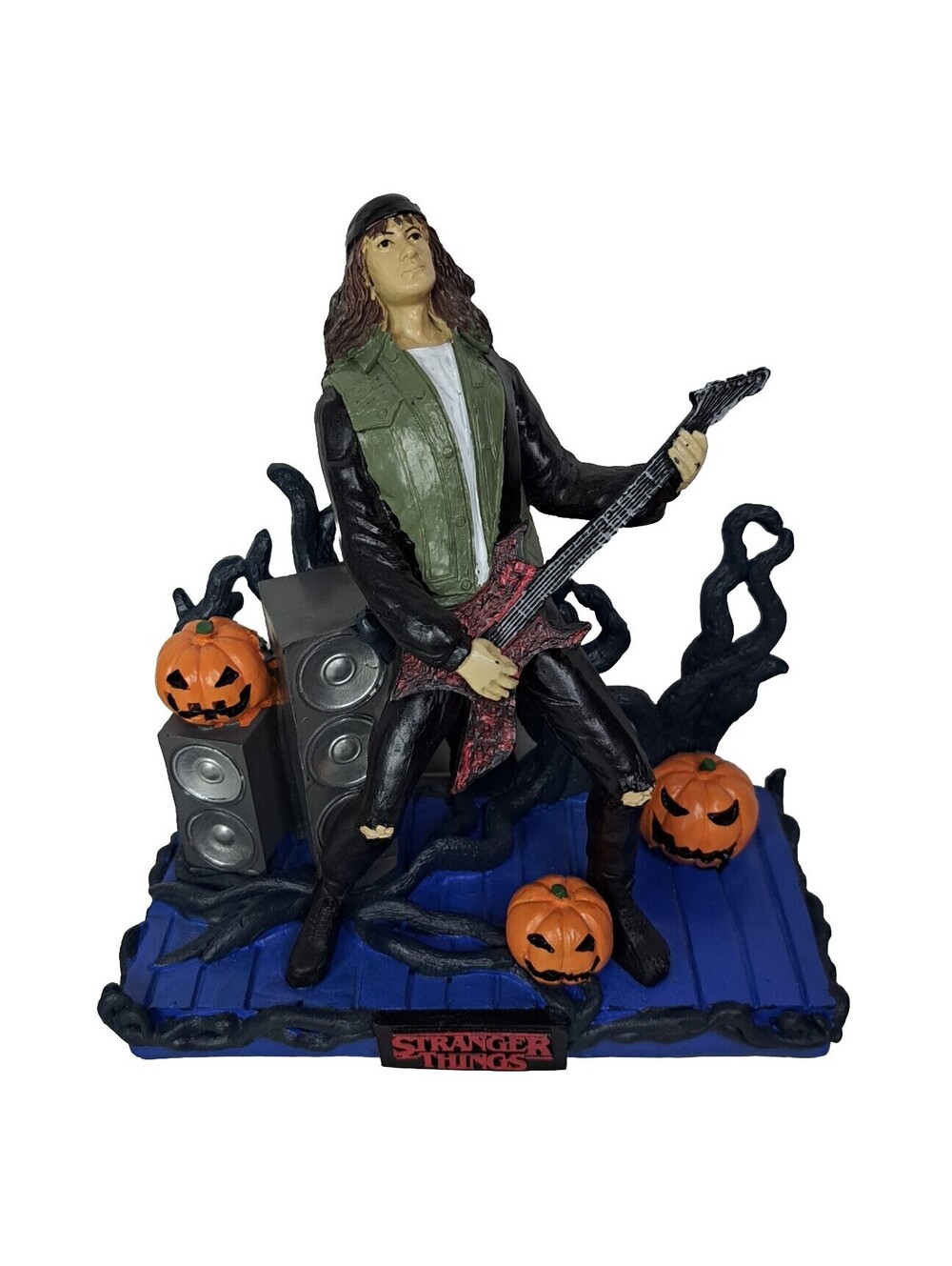 Stranger Things Resin Statue Eddie Munson Playing Guitar 8” Halloween Figure